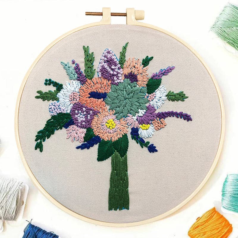 Flowers and tree-embroidery ktclubs.com