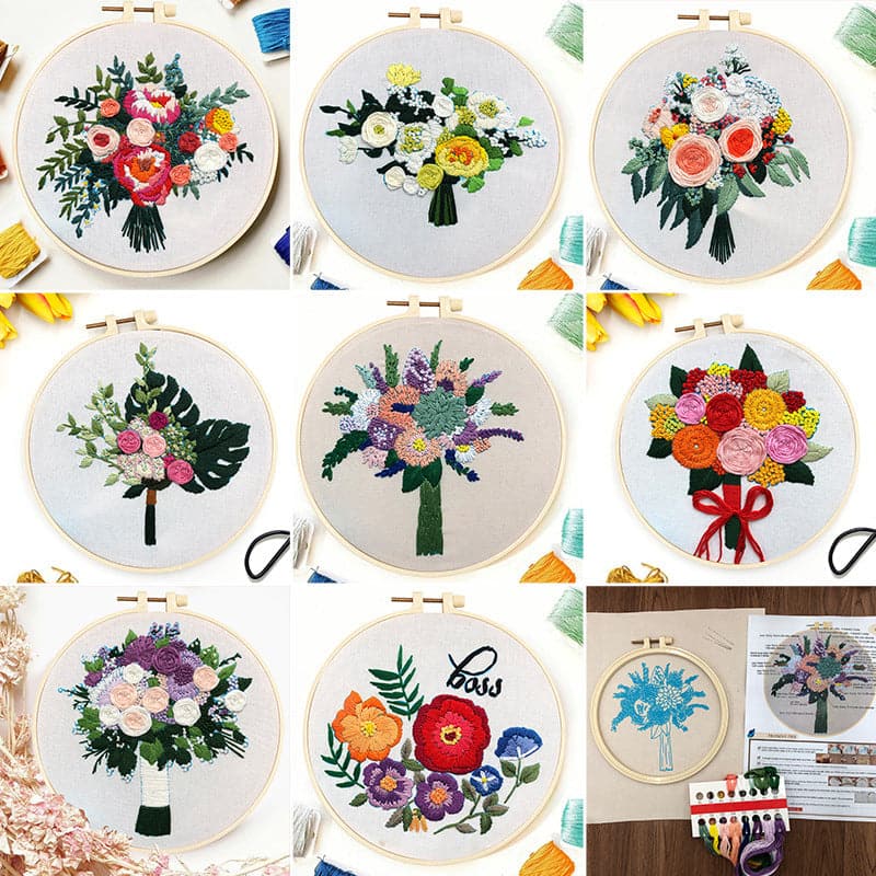 Flowers and tree-embroidery ktclubs.com