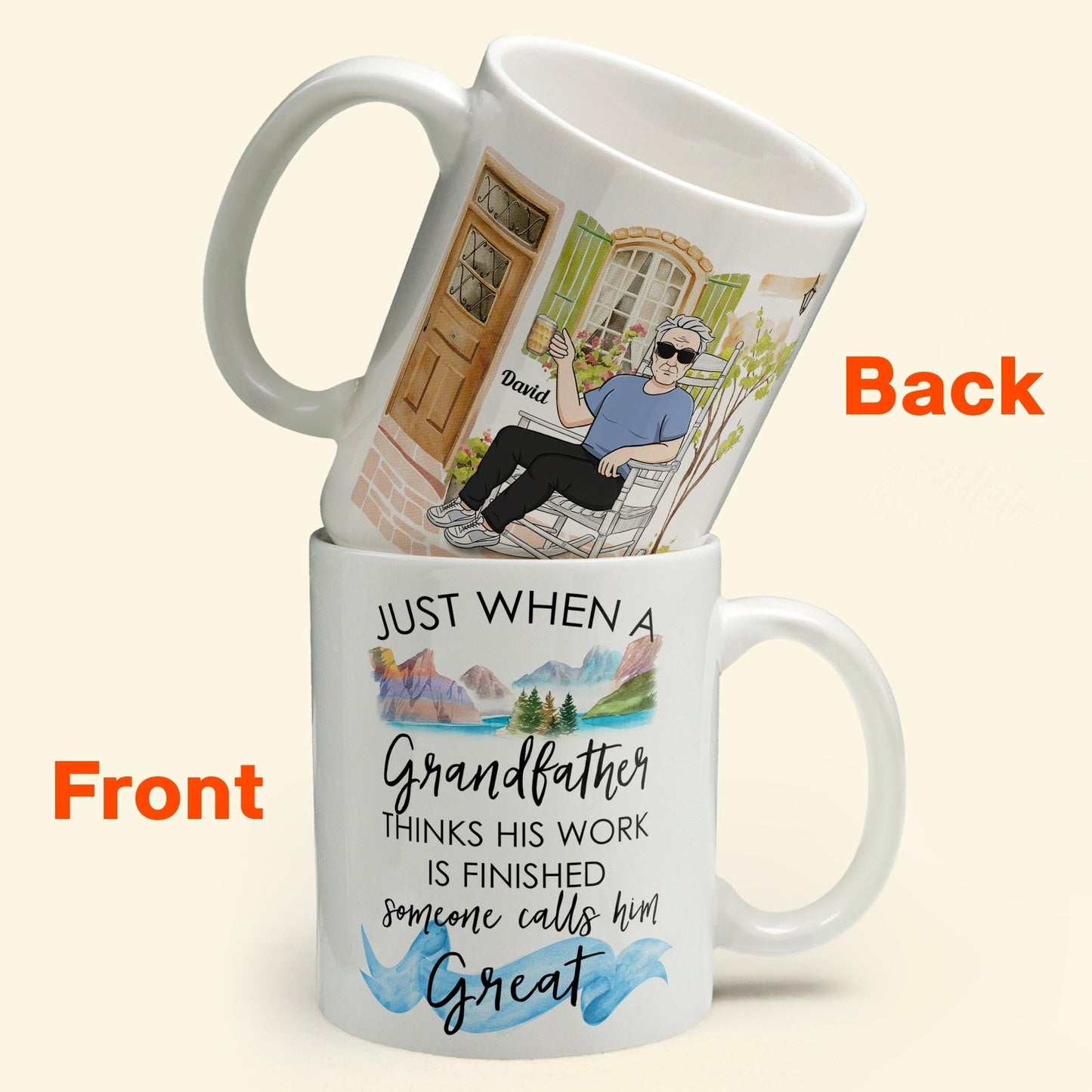 Great Grandparent - Personalized Mug - Pregnancy, Baby Announcement Gift For Great - Grandma, Grandma , Great Grandpa, Grandpa  - Baby Reveal To Family