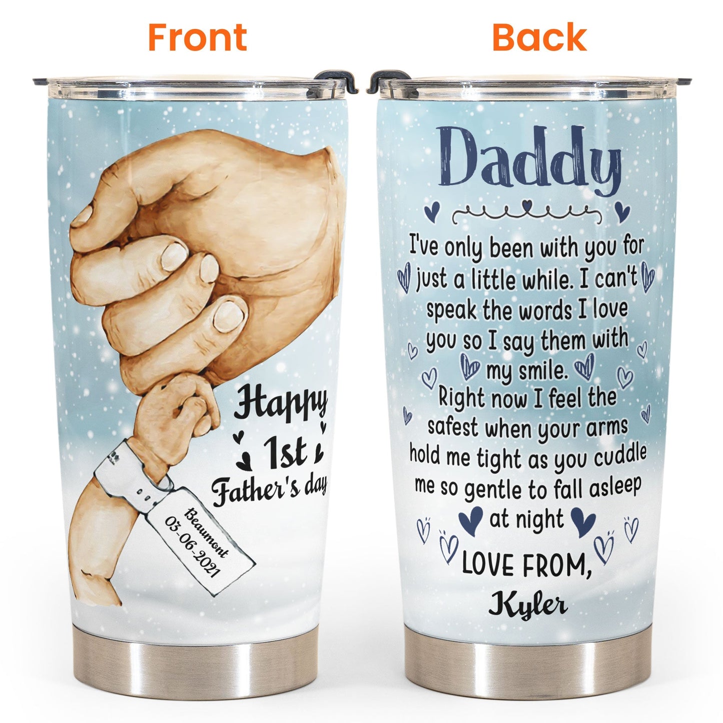I've Only Been With You - Personalized Tumbler Cup - Gift For Dad