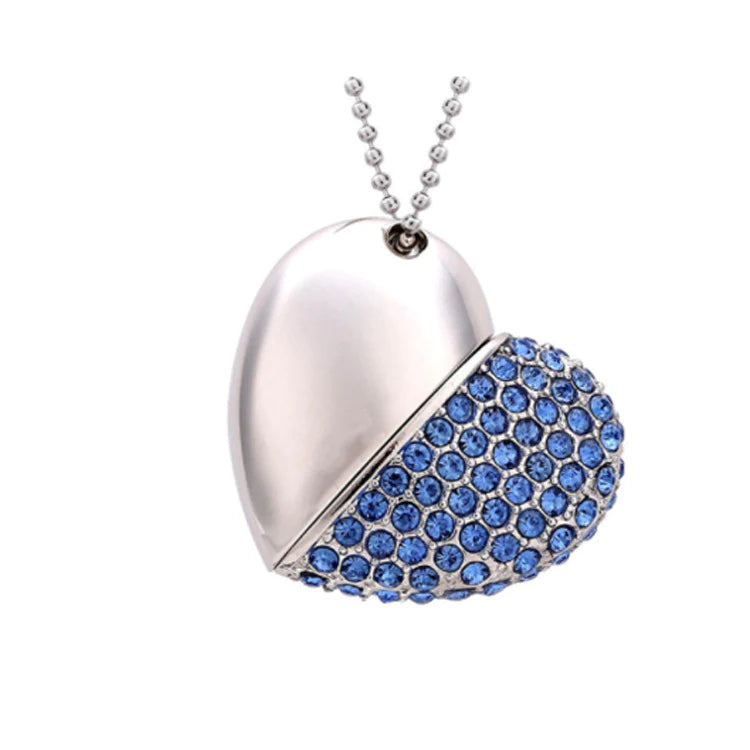 Jewelry heart-shaped necklace-USB flash drive ktclubs.com