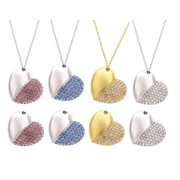 Jewelry heart-shaped necklace-USB flash drive ktclubs.com