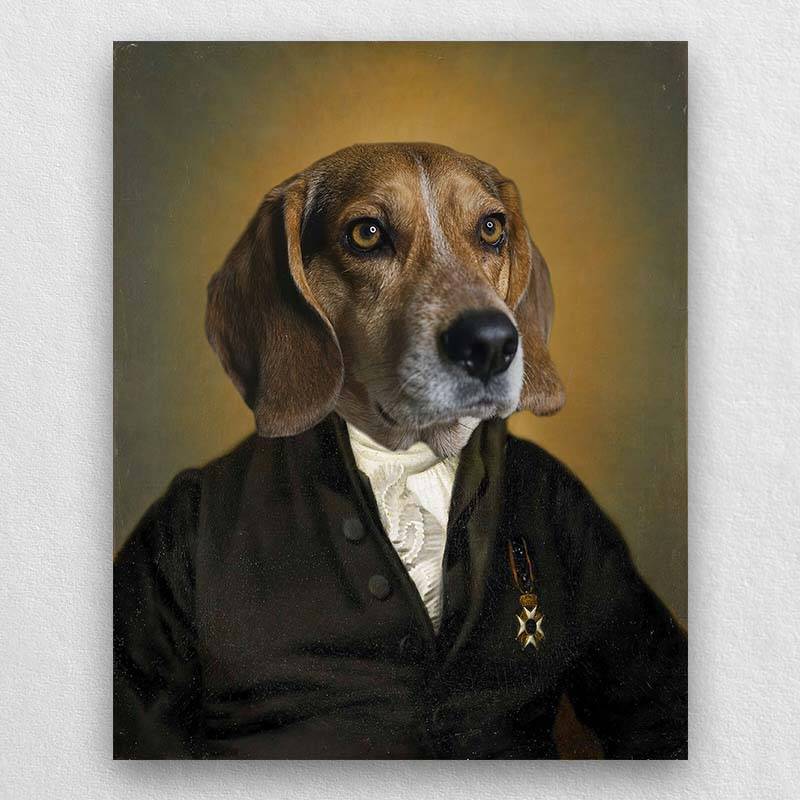 Jurist Custom Animal Painting Portrait Vintage Dog Painting ktclubs.com