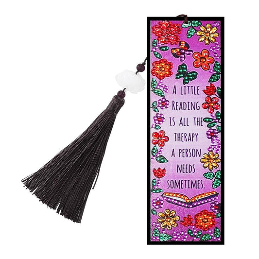 Leather Tassel Flowers Letter DIY Special Shaped Diamond Painting Bookmark ktclubs.com