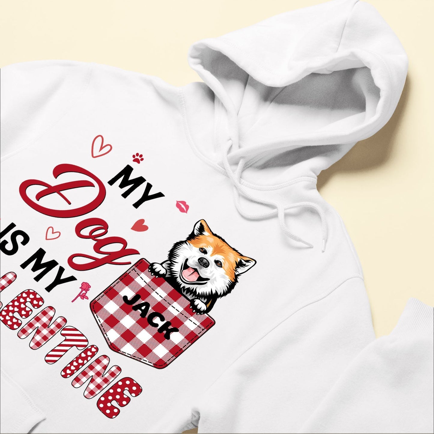 My Fur Baby Is My Valentine - Personalized Shirt - Valentine'S Day, Loving Gift For Cat & Dog Lover, Dog Mom, Cat Mom, Dog Dad, Cat Dad