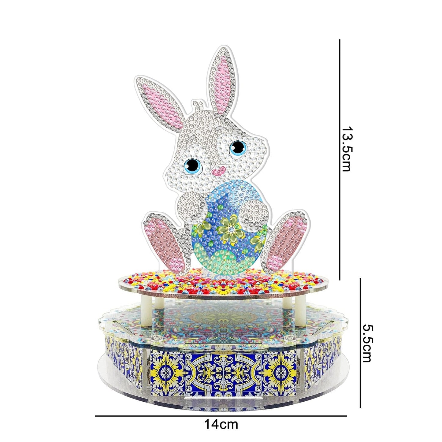 New Easter diy music box diamond painting - hand-drilled rabbit
