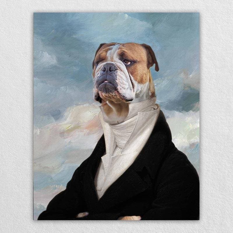 Noble Cat Dog Portraits In Suit Pet Photo Canvas Art ktclubs.com