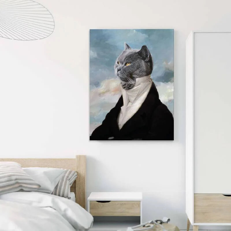 Noble Cat Dog Portraits In Suit Pet Photo Canvas Art ktclubs.com