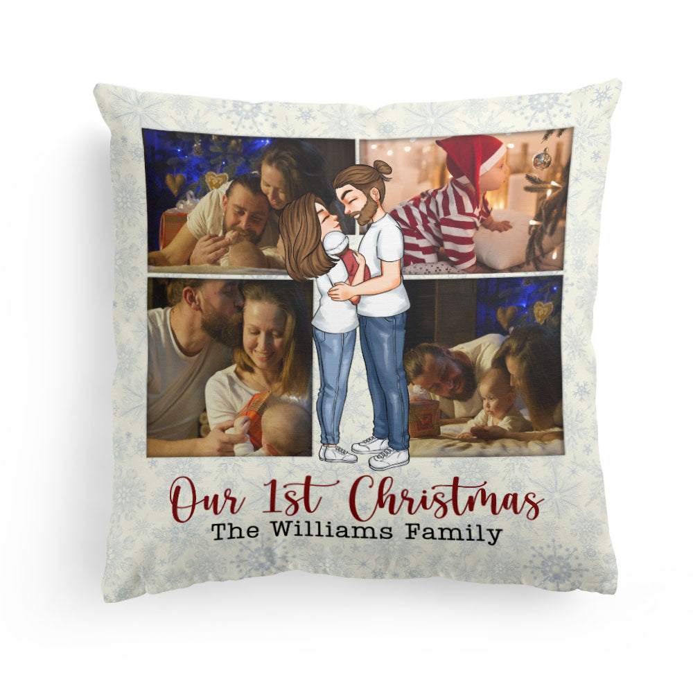 Our Christmas - Personalized Pillow - Christmas Gift For Spouse, Lover, Couple, Husband, Wife, Newly Wed, First Child, Newborn Baby