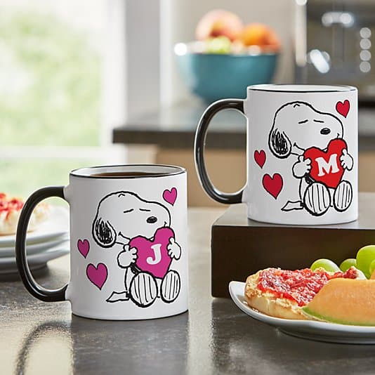 PEANUTS® Snoopy™ Initial Heart Mug ktclubs.com
