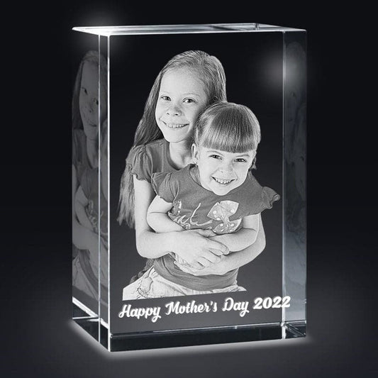 Personalized 3D Crystal Photo Etched Engraved Inside The Crystal | Custom Image Night Light LED Lamp with Optional LED Base Made in USA ktclubs.com