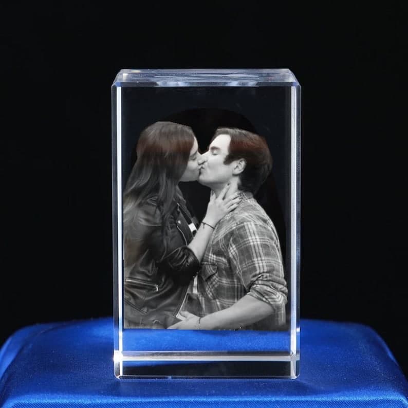 Personalized Mother’s Day Gift from Daughter, Custom Engraved Picture, Laser Etch Print, Tabletop Home Decor | 3D Photo Crystal Rectangle ktclubs.com