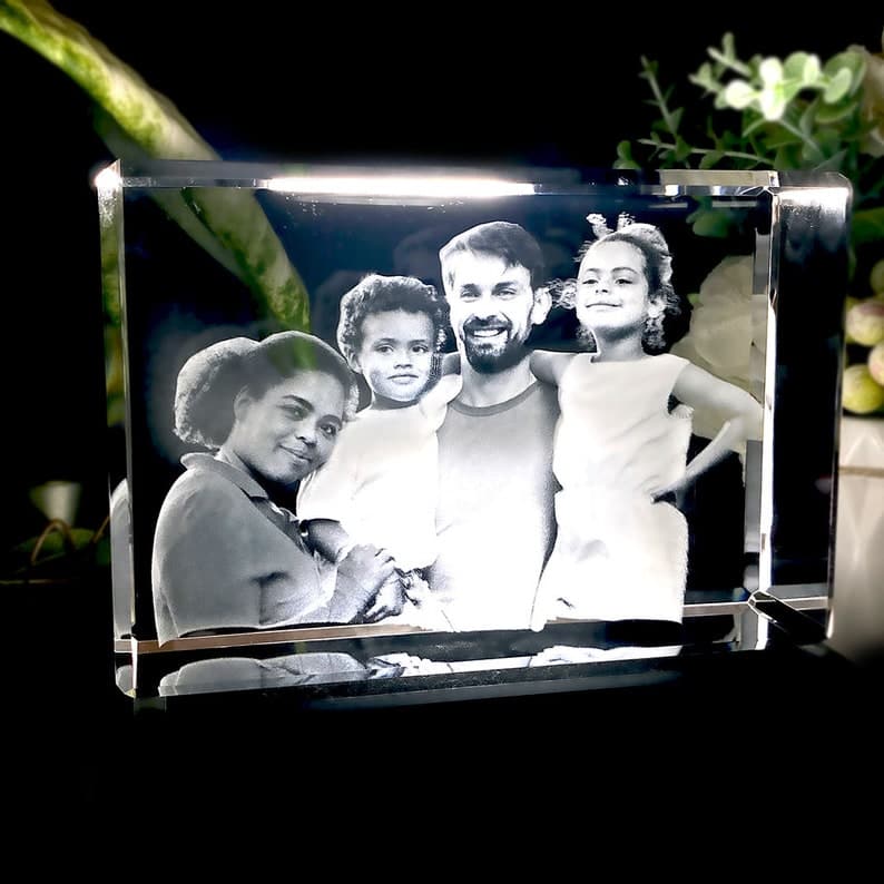Personalized Mother's Day Gift from Daughter, Tabletop Home Decor, Customized Laser Etched Picture, Personalized 3D Photo Crystal Landscape ktclubs.com