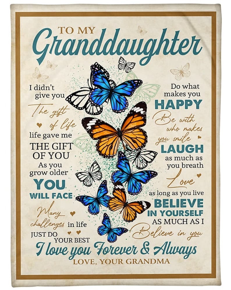 Personalized To My Granddaughter Love From Grandma Forever And Always • Gift for Girls • Birthday Gifts for Her • BGD001 ktclubs.com