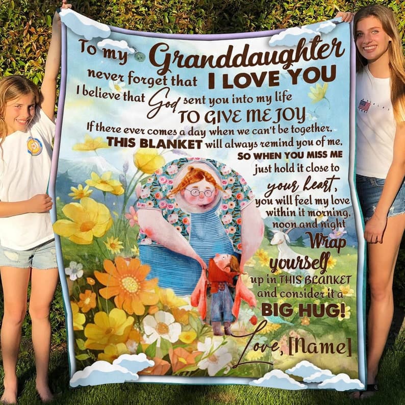 Personalized To My Granddaughter You Give Me Joy Blanket Quilt,Birthday Gifts For Granddaughter,Gifts For Her ktclubs.com