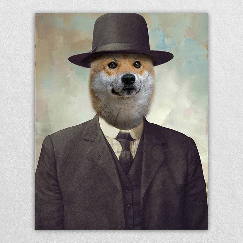 Pet In Suit With Hat Portrait Pet Creations Art ktclubs.com
