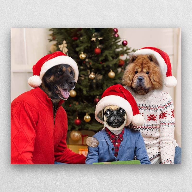 Pet Portraits For Christmas Dog Painting Gift ktclubs.com