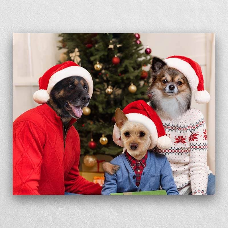 Pet Portraits For Christmas Dog Painting Gift ktclubs.com