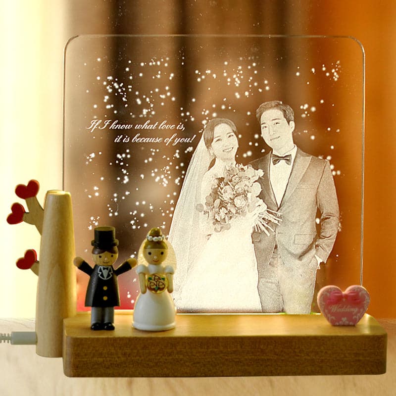 Photo custom photo frame night light wedding gift for new couple friends couple wedding anniversary birthday ktclubs.com