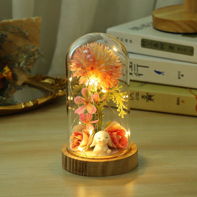 Round ball light eternal flower glass cover ktclubs.com