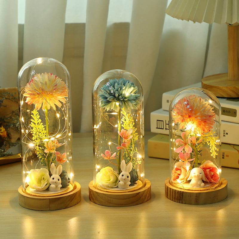 Round ball light eternal flower glass cover ktclubs.com