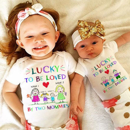 Lucky To Be Loved By Two Mommies Shirt-Macorner