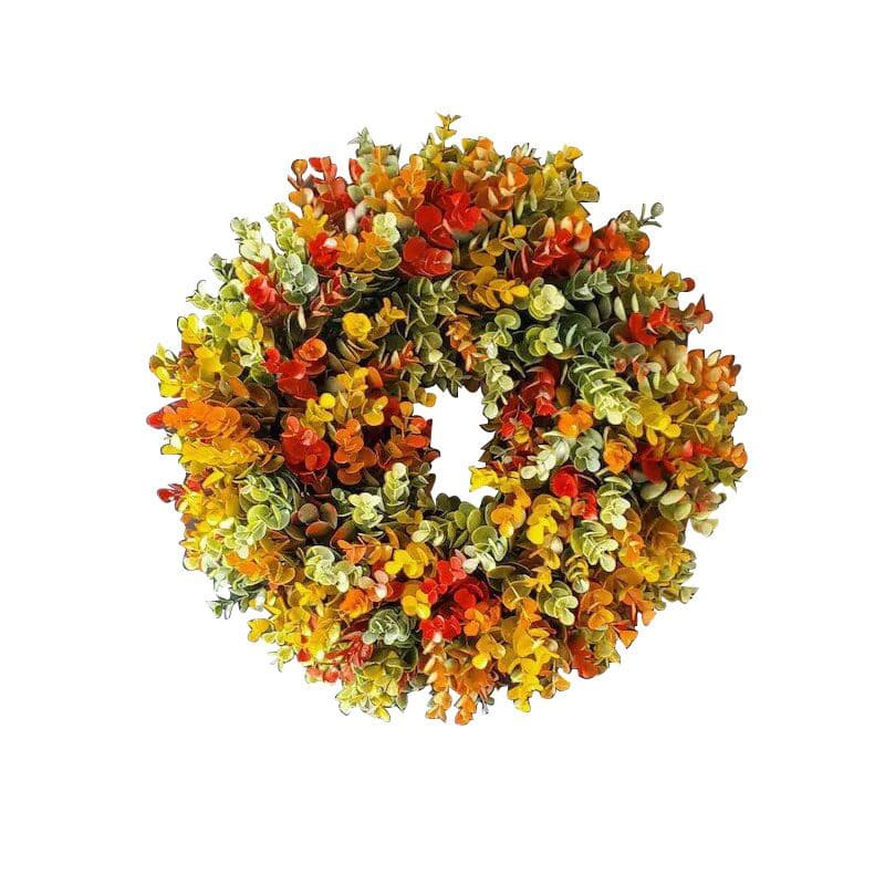 Simulation plant hanging decoration home decoration fake flowers door hanging photography props colorful eucalyptus wreath ktclubs.com