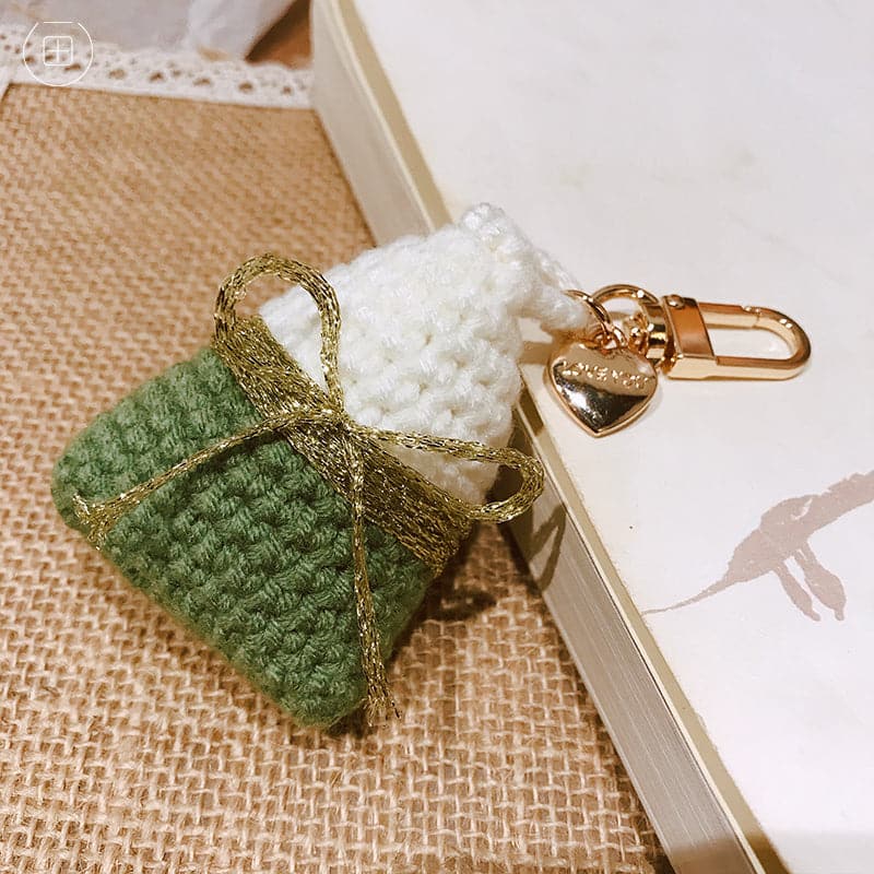 Small dumplings purse gift cartoon cute keychain wool hanging pendant ktclubs.com