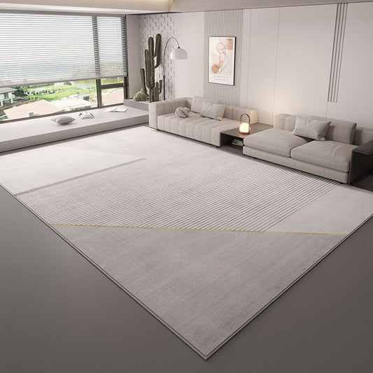 Simple Large Contemporary Floor Carpets, Grey Geometric Modern Rugs in Bedroom, Living Room Modern Area Rugs, Dining Room Modern Rugs