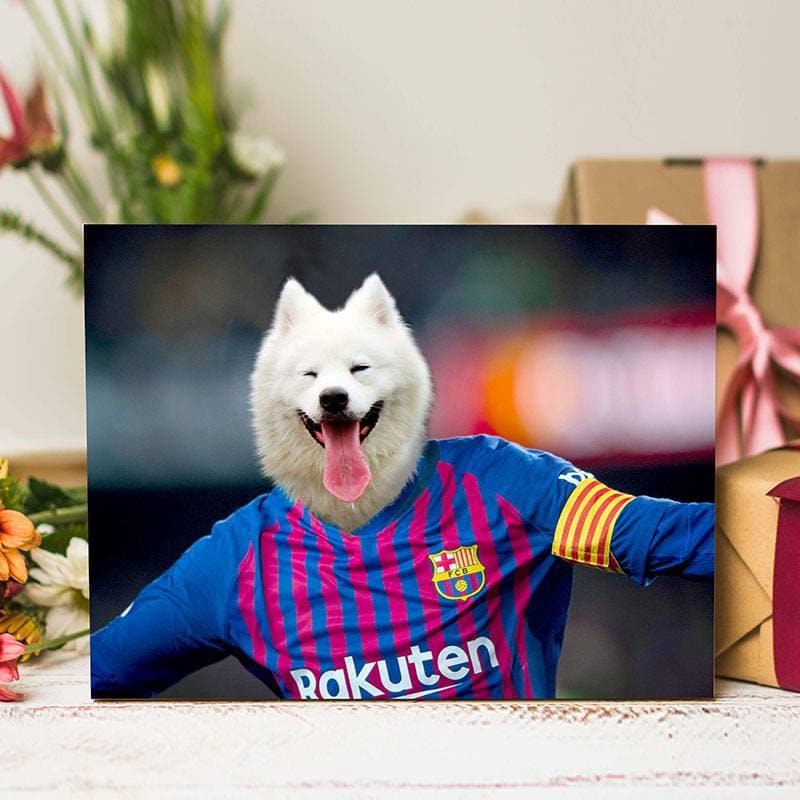 The Cheerful Soccer Star On The Field Dog Or Cat Painting ktclubs.com