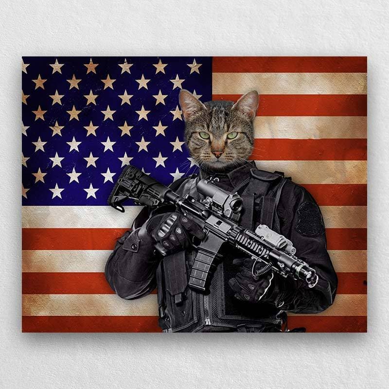 The U.S. Military Soldier Portrait Of Your Pet ktclubs.com