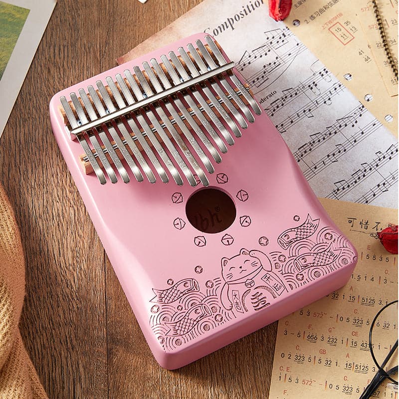Thumb piano pink 17-note kalimba five-finger piano musical instrument ktclubs.com