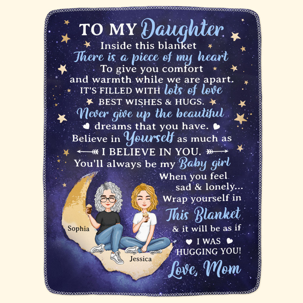 To My Daughter I Love You Forever - Personalized Blanket - Birthday, Loving Gift For Daughter, Baby Girl
