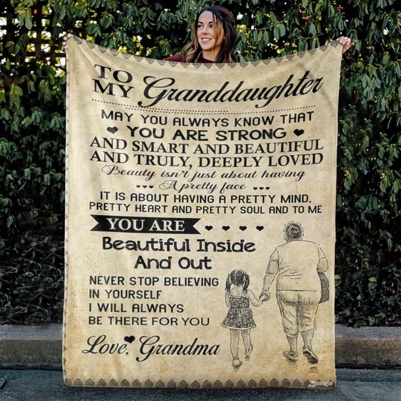 To My Granddaughter, May You Always Know, You Are Strong, Personalized Blanket, Gifts For Granddaughter From Grandpa, Grandma ktclubs.com