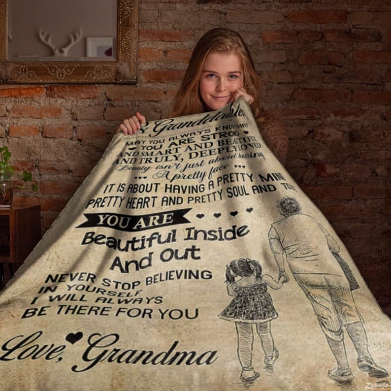 To My Granddaughter, May You Always Know, You Are Strong, Personalized Blanket, Gifts For Granddaughter From Grandpa, Grandma ktclubs.com