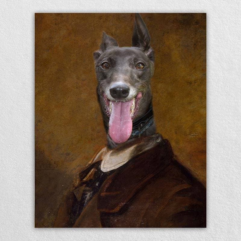 Traditional Dog Portrait Pet Painting Canvas ktclubs.com