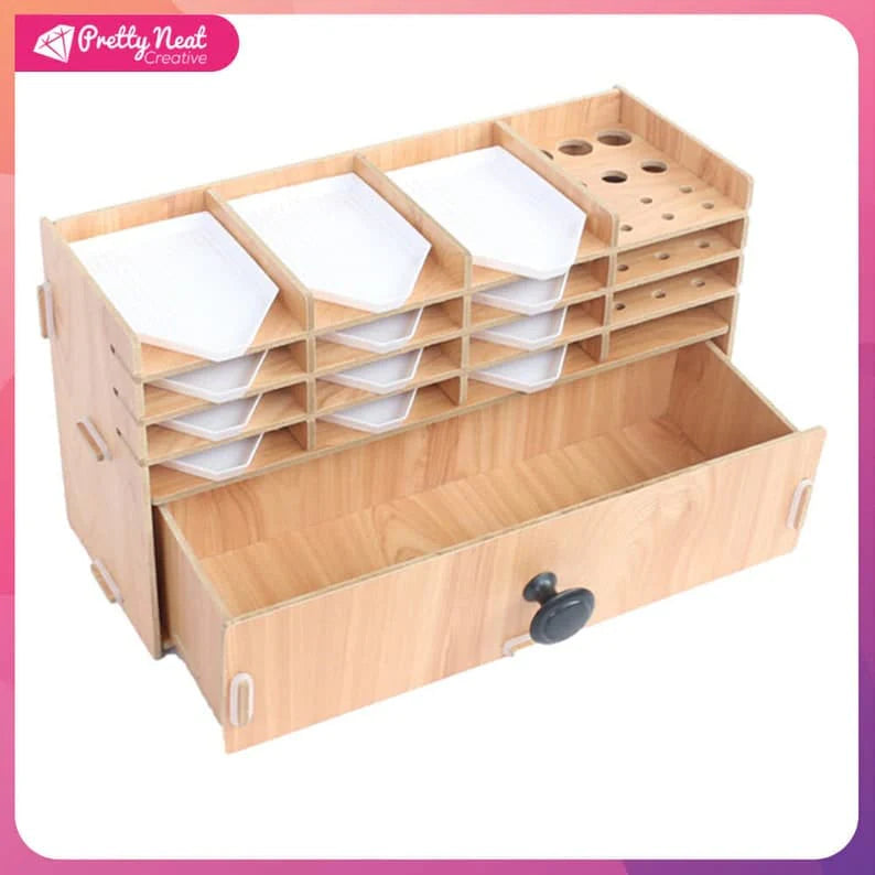 Wooden Tray Organizer Box for Diamond Painting ktclubs.com