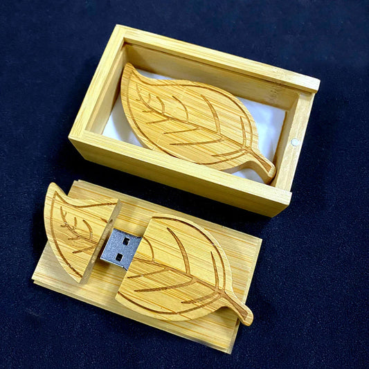 Wooden leaves-USB flash drive ktclubs.com