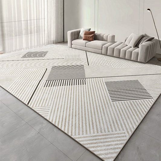 Unique Modern Rugs for Living Room, Contemporary Modern Rugs for Bedroom, Dining Room Floor Carpets, Grey Abstract Geometric Modern Rugs