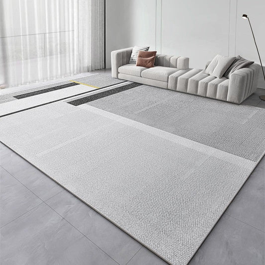 Rectangular Modern Rugs Next to Bed, Dining Room Modern Floor Carpets, Living Room Abstract Modern Rugs, Grey Modern Rug Ideas for Bedroom
