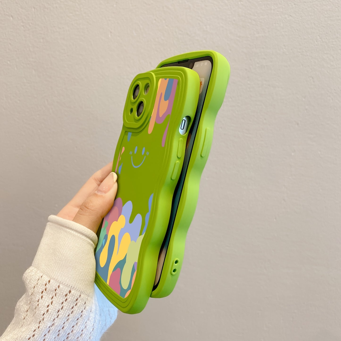 Happy Face Green Phone Case