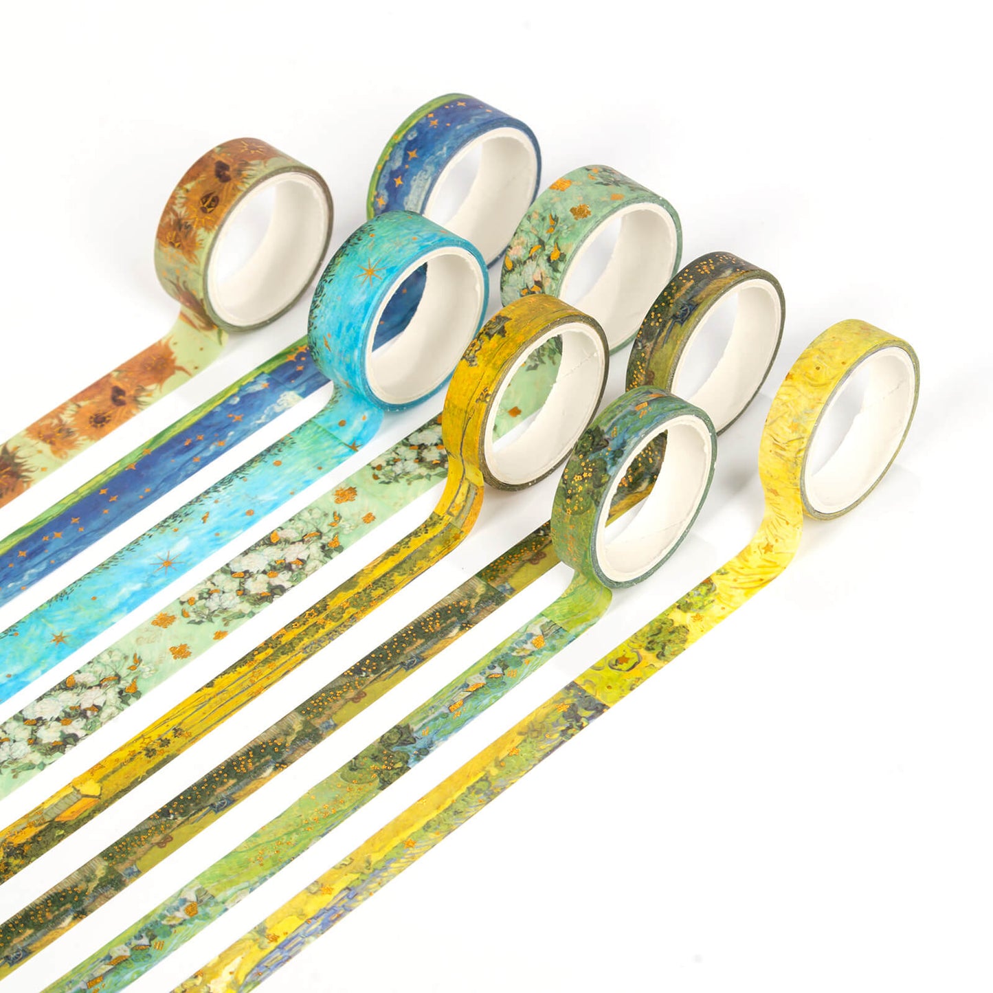 Van Gogh Tape Set - IY Crafts, Gift Wrap Handbook 10pcs