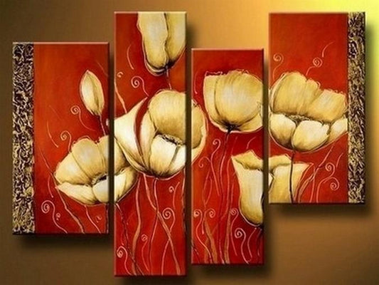 Lotus Flower Art, Abstract Painting, Dining Room Wall Art, Large Painting, Abstract Art, Calla Lily Flower Painting, Modern Wall Art, Contemporary Art