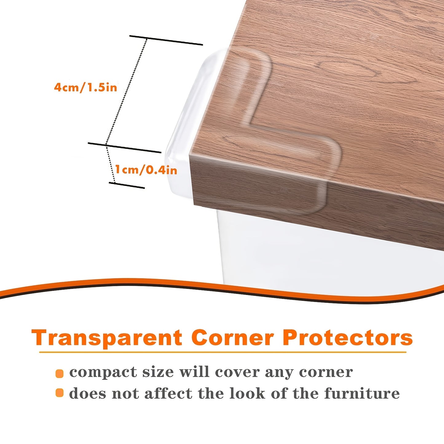 12 piece baby corner protector - covers sharp furniture and table edges clear