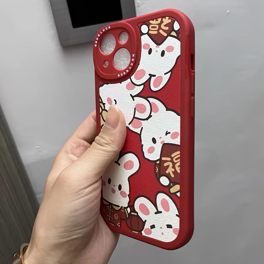 Chinese New Year Rabbits Pattern Mobile Phone Case