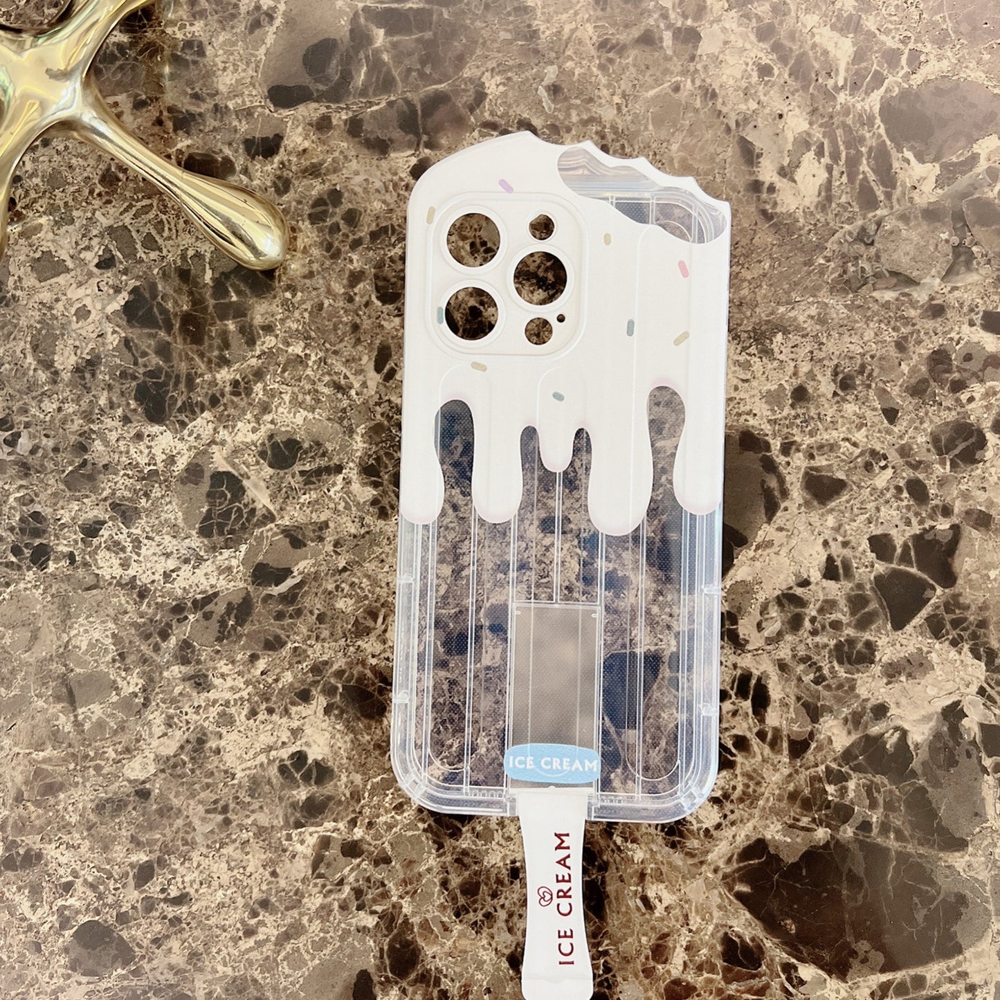 White Ice Cream Pattern Phone Case