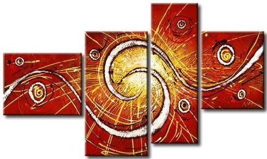 Red Abstract Painting, Living Room Wall Art Paintings, Extra Large Painting on Canvas, Hand Painted Wall Art