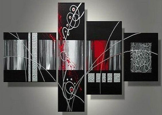 Modern Art, Contemporary Art, Abstract Painting, Living Room Wall Art, Black Abstract Wall Art, Extra Large Painting