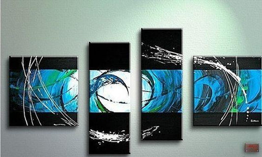 Modern Art, Living Room Wall Decor, 4 Piece Canvas Painting, Abstract Wall Art, Extra Large Art, Art on Canvas