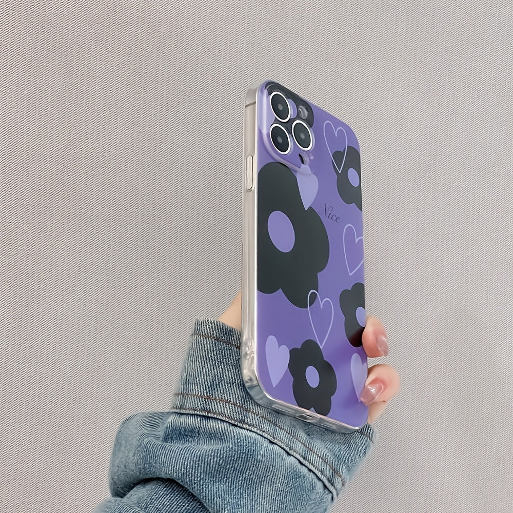 Purple Star Series Mobile Phone Case With Bracelet